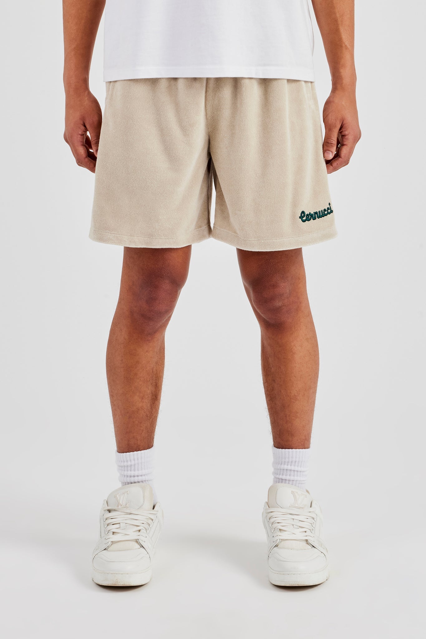 Towelling Relaxed Short - Off White
